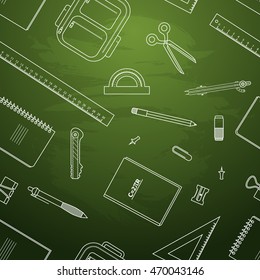 Back to school pattern. Vector illustration.