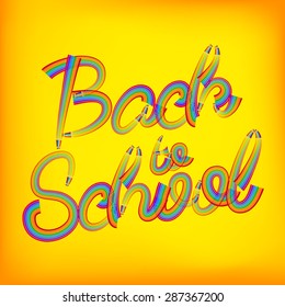 Back to school pencil concept. EPS 10 vector file included