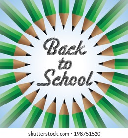 Back to school- pencils- vector Poster background