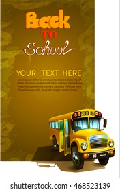 Back to School! With place for your advertisement text. Vector  