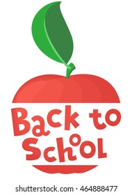 Back to school poster with apple