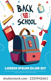 
Back to school poster Backpack
