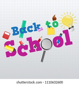 Back to School, Poster, or Banner Design. 