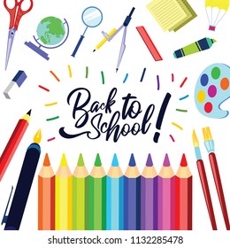 back to school. poster, banner, flyer design. colorful.