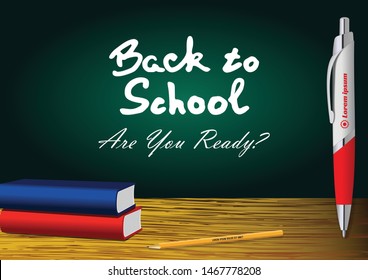 Back to School poster, banner or label template. Vector illustration
