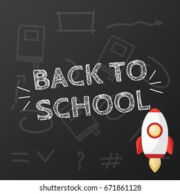 Back to School poster design. Education background. Back to school vector