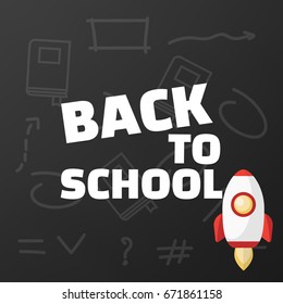 Back to School poster design. Education background. Back to school vector