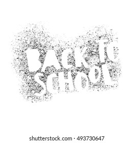 Back to school poster design. Stencil letters. Abstract logo for designs