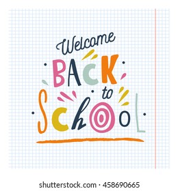 Back to school poster design template. Vector.
