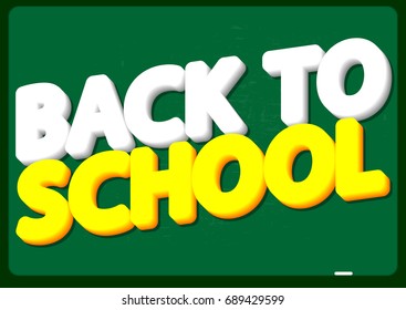 Back to school, poster design template, vector illustration