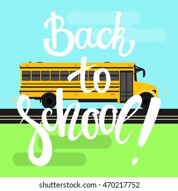 Back to school poster design. Vector illustration.