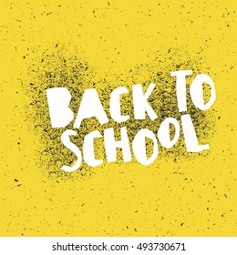 Back to school poster design with yellow background