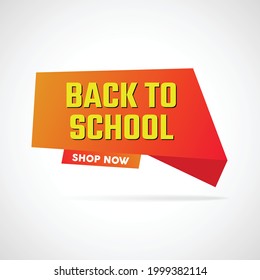 Back to school poster, Discount banner.