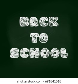 Back to school poster with doodle letters