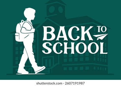 Back to School. Back to School poster. Education Background Design, Greeting Card, Cover, Banner. Vector Template.