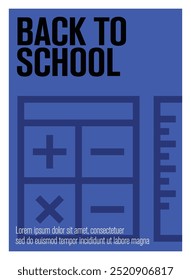Back to school poster, education, reading book, geometric figures, learning, online course, training, back to school, university, distance education, online learning banner flat vector illustration.
