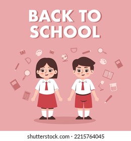 Back To school poster illustration