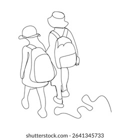 back to school poster for kids school supplies in line art design	
