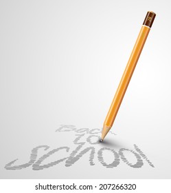Back to school poster with a pencil and space for your content