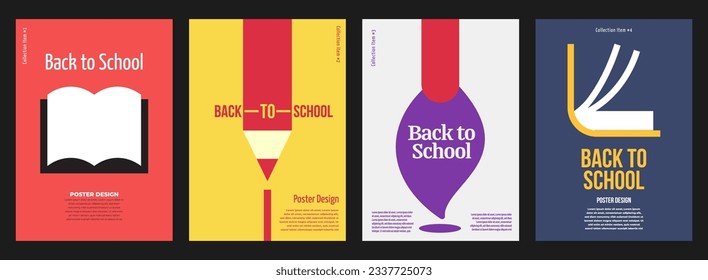 Back to School Poster Set - colorful designs compatible with A3 and A4 sizes