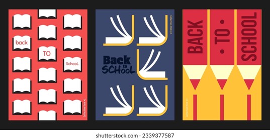 Back to School Poster Set - colorful designs compatible with A3 and A4 sizes