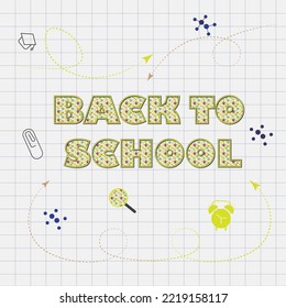 Back to school poster template