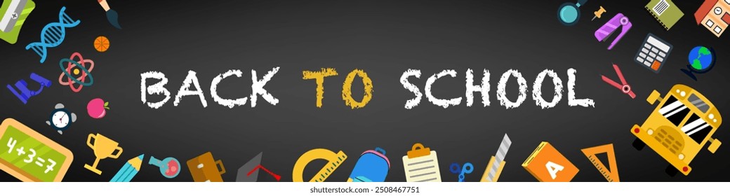 Back to school poster. School template.