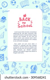 Back to school, poster template.