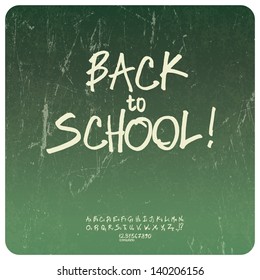 Back to school poster. Vector