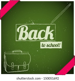 Back to school poster. Vector illustration EPS8