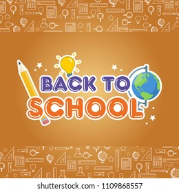 Back to school poster welcome education