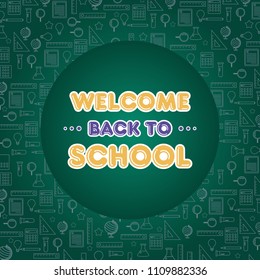 Back to school poster welcome education
