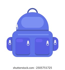 Back to School Purple Backpack vector illustration