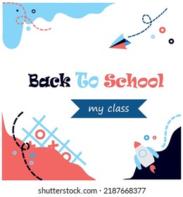 back to school quote lettering wall paper poster design
