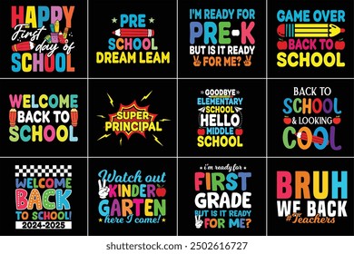 Back To School Quotes Design Bundle