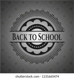 Back to School realistic dark emblem