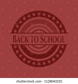 Back to School red emblem