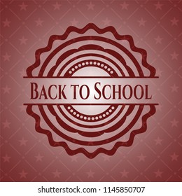 Back to School red emblem