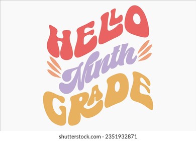 Zurück zur Schule Retro-Design, Typografie, T-Shirt, Sublimation, Vintage, Retro, zurück zur Schule, Lehrer, Schule, Bildung, erster Schultag, Kindergarten, Lehrer