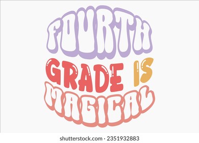 Zurück zur Schule Retro-Design, Typografie, T-Shirt, Sublimation, Vintage, Retro, zurück zur Schule, Lehrer, Schule, Bildung, erster Schultag, Kindergarten, Lehrer