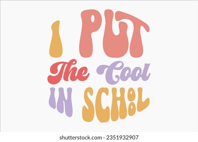 Zurück zur Schule Retro-Design, Typografie, T-Shirt, Sublimation, Vintage, Retro, zurück zur Schule, Lehrer, Schule, Bildung, erster Schultag, Kindergarten, Lehrer