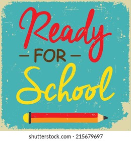 Back to school, retro poster