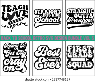 Back To School Retro Svg Bundle Vol 6,Retro School SVG Bundle, Retro Teacher SVG Bundle,Back to School Retro T-Shirt Design Bundle,Retro Bundle,School Retro bundle,Retro Back to School SVG Bundle