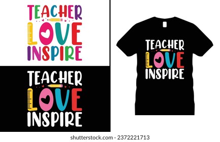 Back To School Retro Teacher Kids Hippie T-Shirt Design Vector