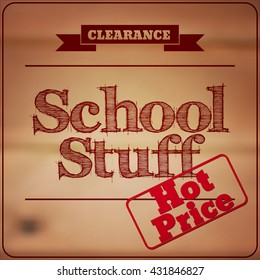 Back to School - retro typography design logos. Sale and clearance labels. Vector illustration.