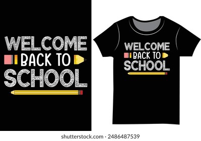 Back to school retro typography t shirt design.