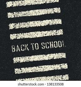 Back to school. Road safety concept. Vector.