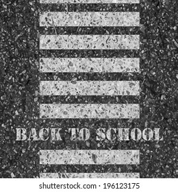 Back to school. Road safety concept.