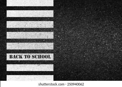 Back to school. Road safety concept.