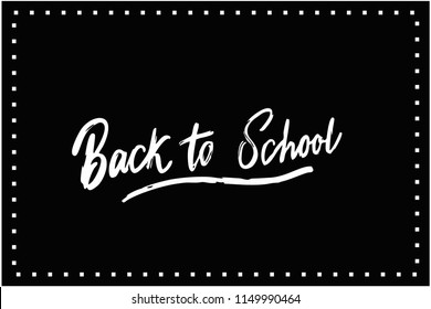 back to school rough brush lettering vector illustration